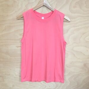 Lululemon Workout Sleeveless Pink Tank Top Womens Size 2 Pima Cotton Athlesure.